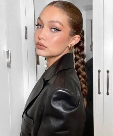 Gigi Hadid usa rabo de cavalo com trança / Reprodução/ Instagram