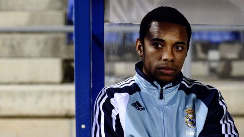 Robinho durante jogo do Real Madrid em 2008