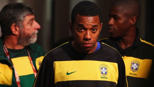 Robinho com a Seleção Brasileira na Copa do Mundo de 2010