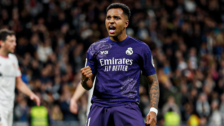 Rodrygo comemora gol do Real Madrid