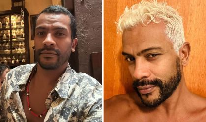 Samuel de Assis platina o cabelo e mostra o resultado