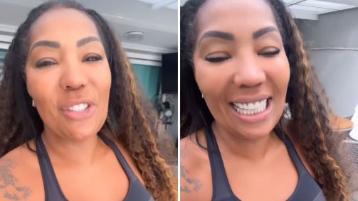 Silvana Oliveira, mãe de Ludmilla, deseja boa sorte para Leidy Elin