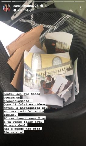 Camila rasgou as fotos do casal depois de Lucas flertar com Pitel na festa / Instagram/reprodução