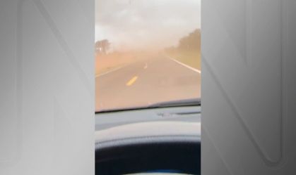 Tempestade de areia e ventos de 100 km/h atingem MS; temperatura cai mais de 18 graus em minutos