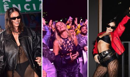 Bruna Marquezine, Yasmin Brunet e Larissa Santos no Lollapalooza
