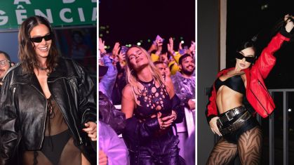 Bruna Marquezine, Yasmin Brunet e Larissa Santos no Lollapalooza