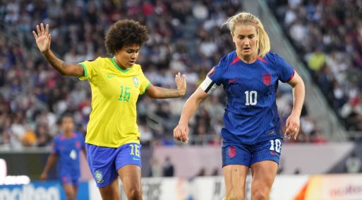 Lindsey Horan fez o gol da vitória estadunidense sobre o Brasil na decisão da Copa Ouro Feminina
