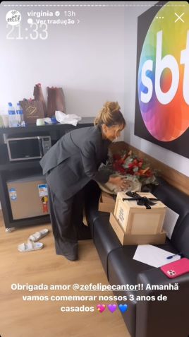Zé Felipe enviou presentes para Virginia em comemoração a data especial / Reprodução/Instagram