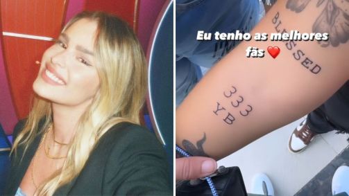 Yasmin Brunet mostra tatuagens de fãs em sua homenagem
