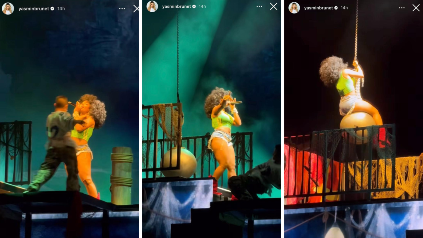 Yasmin Brunet compartilhou trechos do show de SZA no Lollapalooza Brasil / Reprodução/Instagram