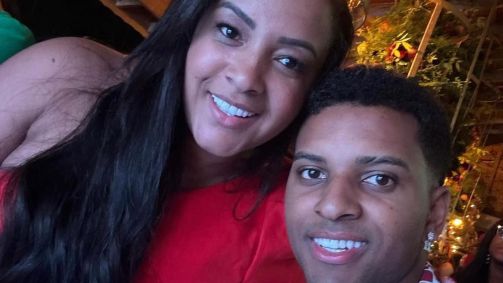 Denise Goes e o jogador Rodrygo