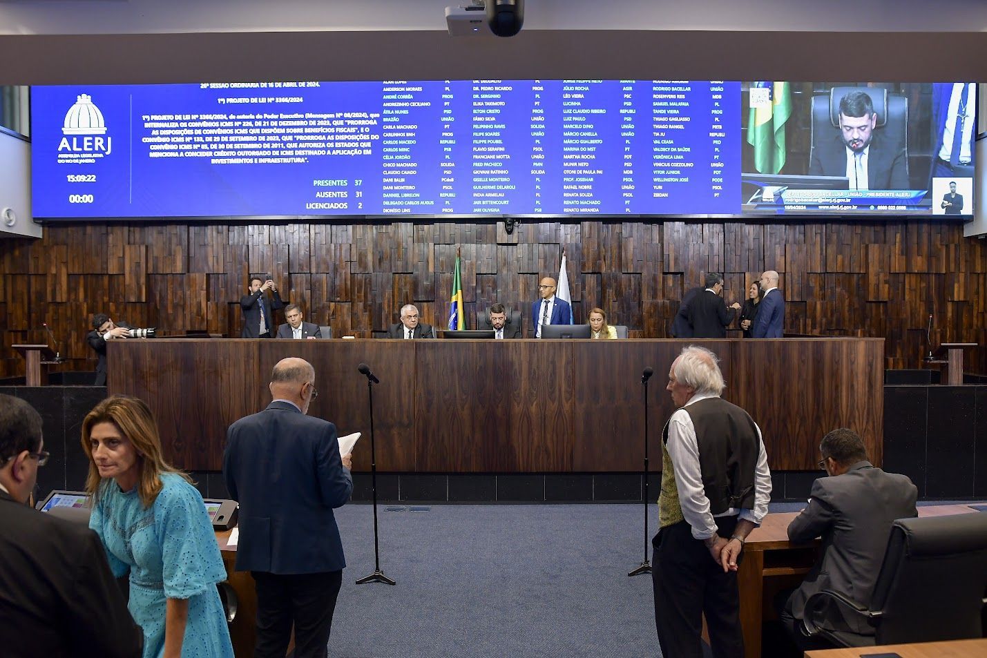 Assembleia Legislativa do Estado do Rio de Janeiro (Alerj) durante sessão