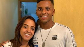 Denise Goes e o jogador Rodrygo