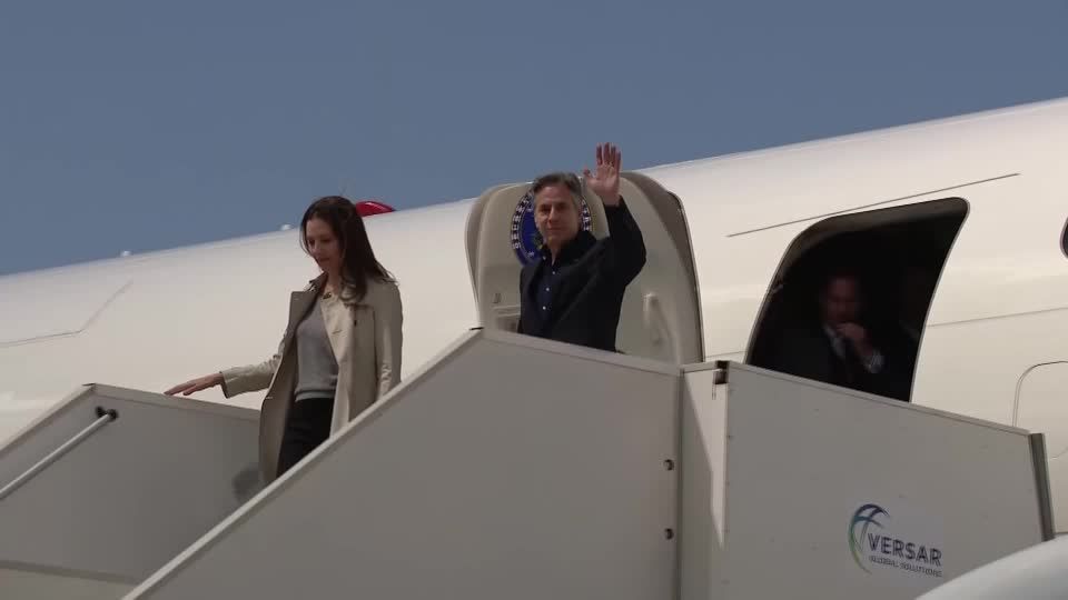 Blinken arrives in Naples ahead of G7 meeting in Capri