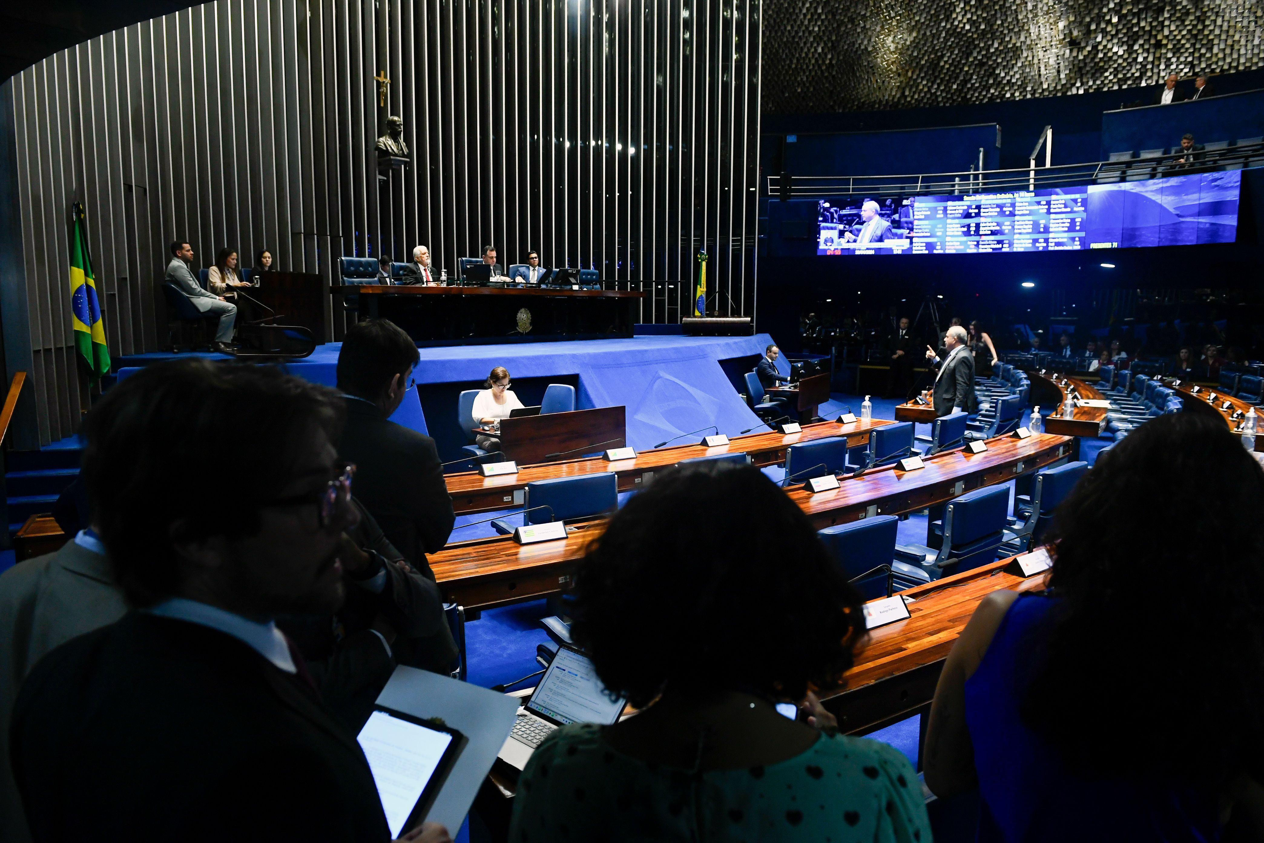 Sessão plenária que aprovou o Perse no Senado.