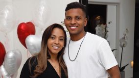 Denise Goes e o jogador Rodrygo