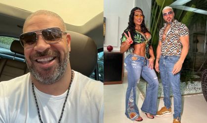 Adriano Imperador nega affair com Gracyanne: "Respeito muito o Belo"