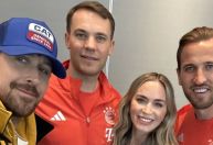 Astros de Hollywood fazem divulgação de filme com jogadores do Bayern de Munique