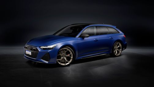 Audi RS 6 Avant Legacy é perua esportiva alemã na cor azul Ascari