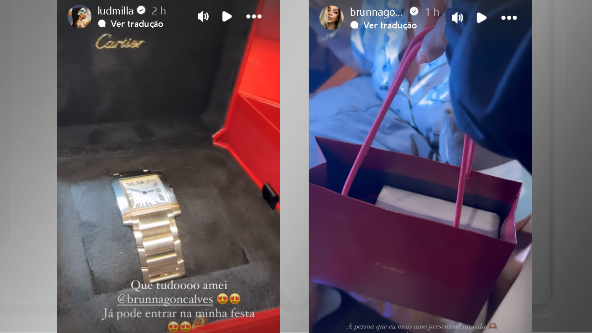 Fotos: @ludmilla/@brunnagoncalves/Instagram/Reprodução