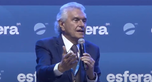 O governador de Goiás, Ronaldo Caiado (União), durante evento do Esfera Brasil, em São Paulo