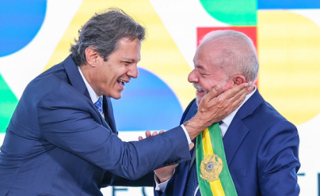 Presidente da República, Luiz Inácio Lula da Silva, durante posse de Fernando Haddad como Ministro de Estado da Fazenda