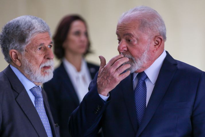 O assessor especial da presidência, Celso Amorim, e o presidente Lula • Fábio Rodrigues-Pozzebom/ Agência Brasil - 26/06/2023