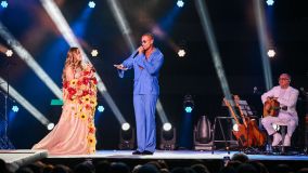 Léo Santana esteve na gravação do novo DVD Claudia Leitte