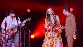 Marcos e Belucci estiveram na gravação do novo DVD Claudia Leitte