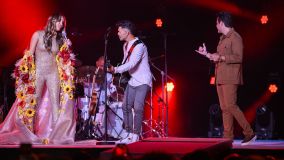 Marcos e Belucci estiveram na gravação do novo DVD Claudia Leitte