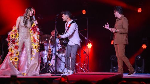 Marcos e Belucci estiveram na gravação do novo DVD Claudia Leitte