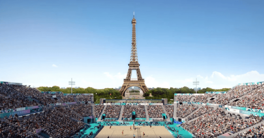 Estádio da Torre Eiffel vai receber os jogos do vôlei de praia nos Jogos Olímpicos de Pari / Paris 2024