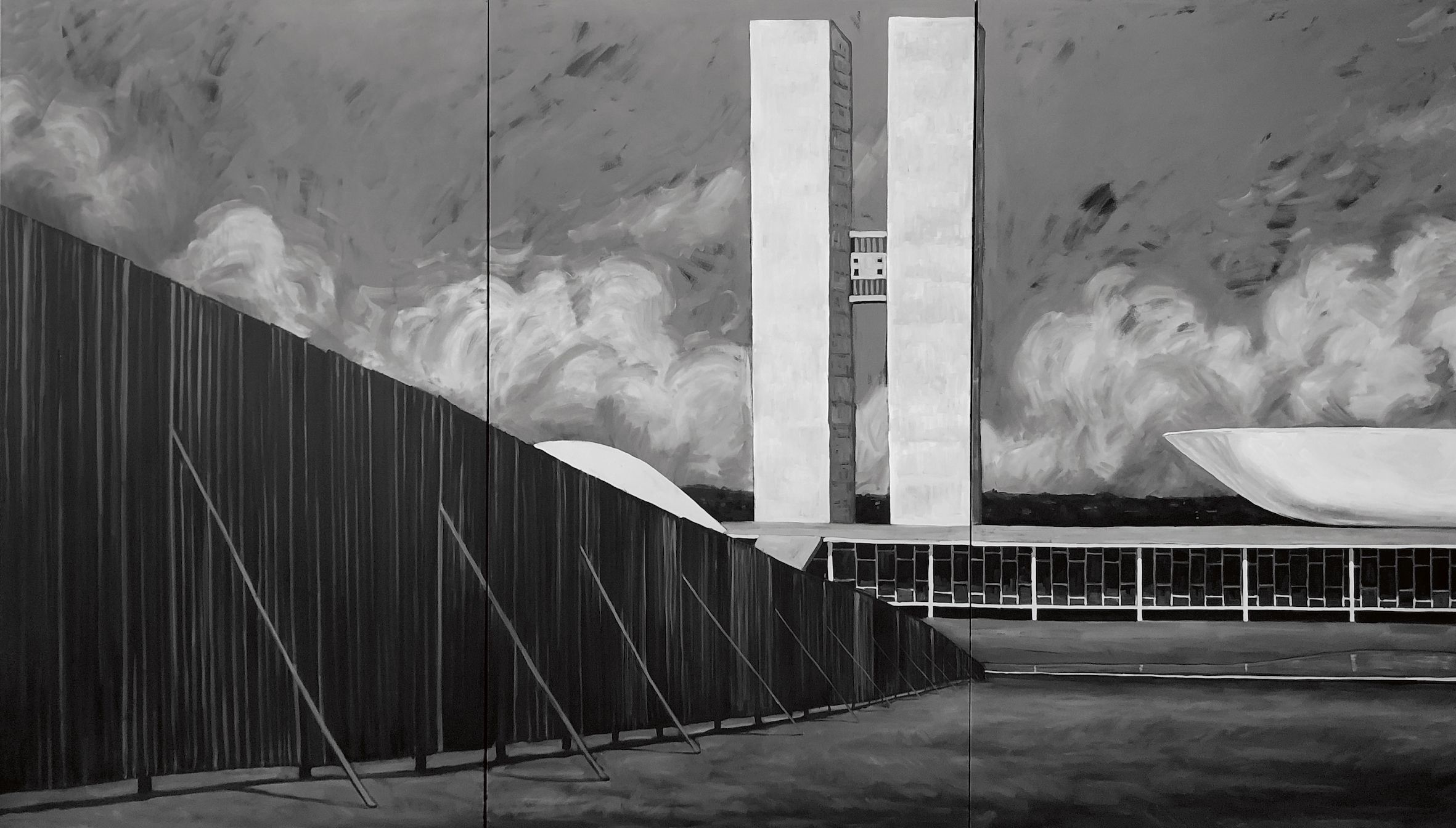 FGV Arte Evandro Prado Série Discordância Óleo sobre tela 140x240cm