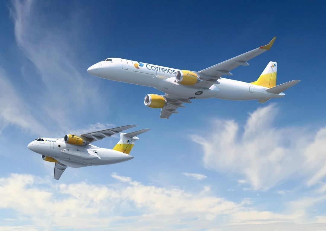 Entendimento para estudos de otimização no transporte aéreo de cargas foi assinado por Correios e Embraer