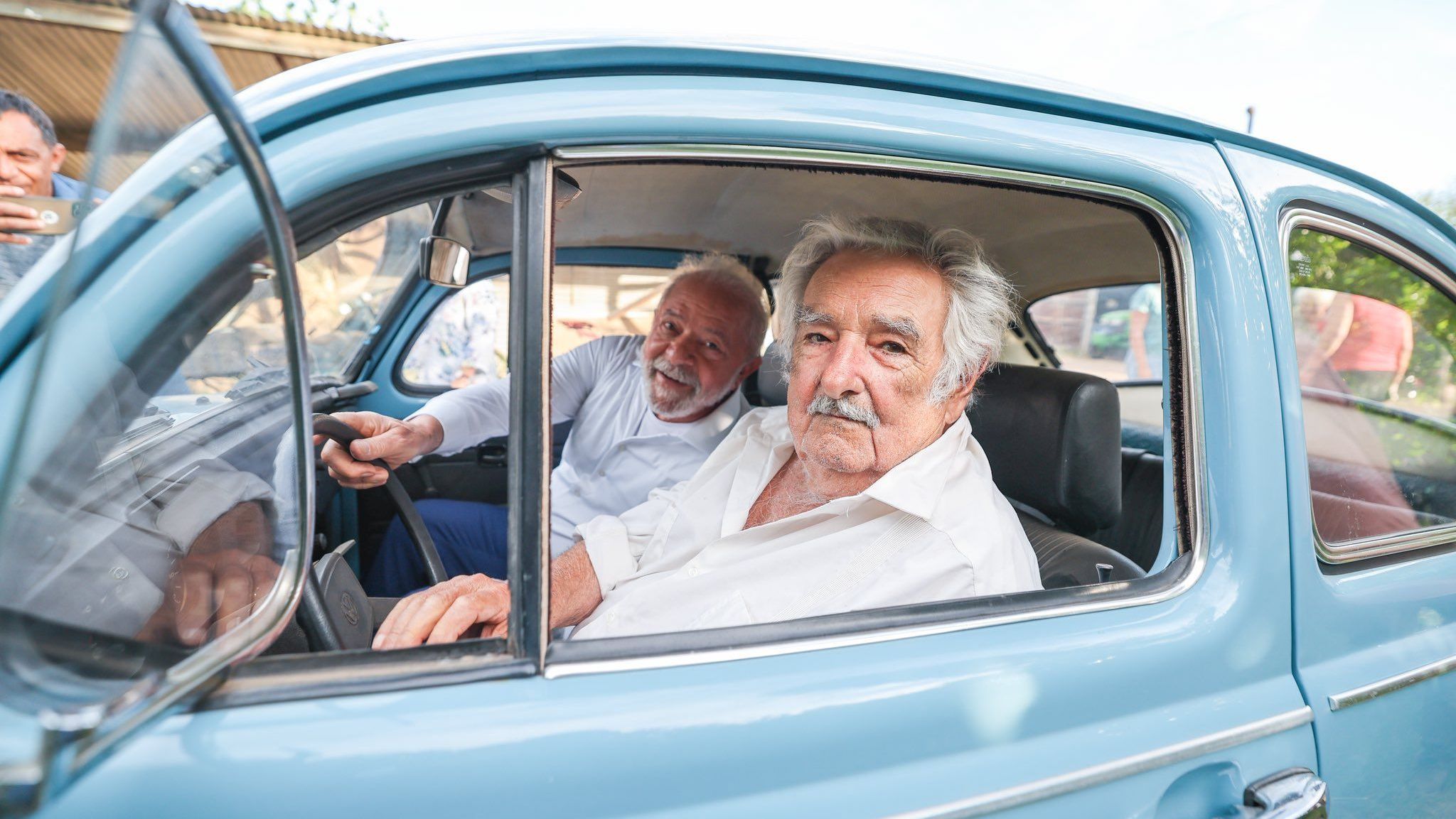 Luiz Inácio Lula da Silva, presidente do Brasil, com Pepe Mujica, ex-presidente do Uruguai