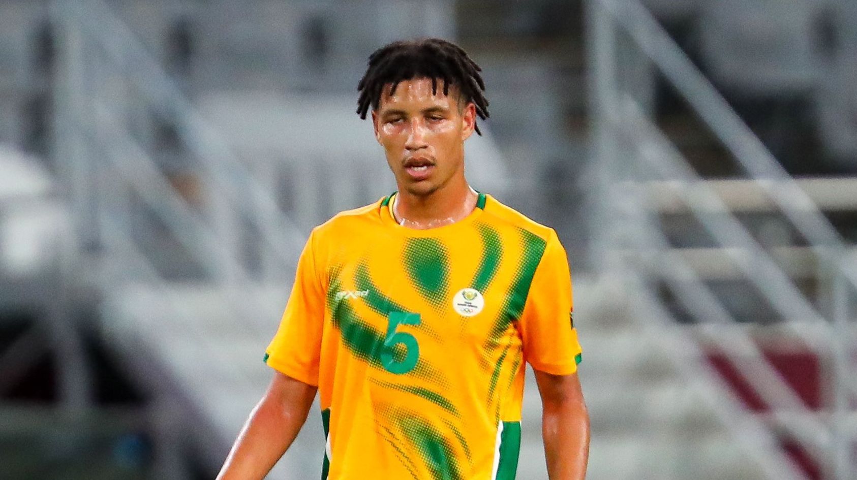 Luke Fleurs em ação pela África do Sul durante a Olimpíada de Tóquio, em 2021