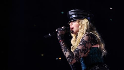 A cantora Madonna durante apresentação em Londres em outubro de 2023