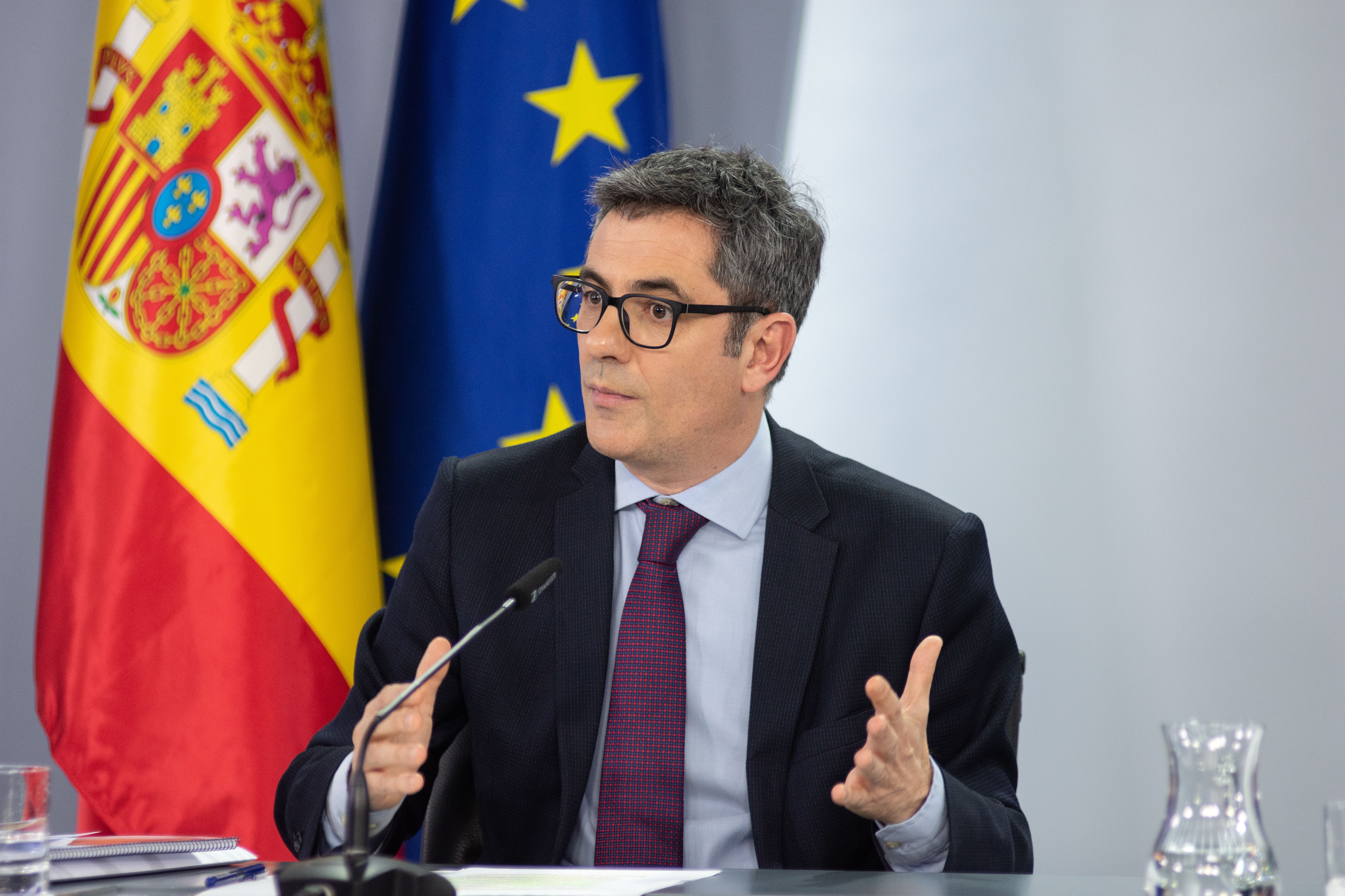 O ministro da Presidência, Justiça e Relações com as Cortes Gerais da Espanha, Félix Bolaños.