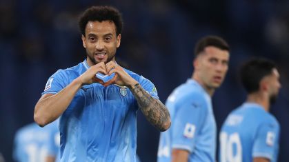Felipe Anderson comemora gol pela Lazio