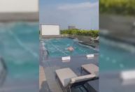 Vídeo: Terremoto de 7,4 surpreende nadador em piscina em Taiwan