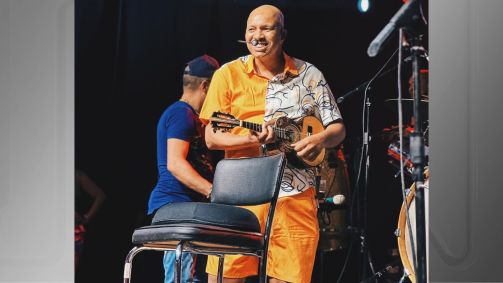 O cantor Anderson Leonardo, vocalista da banda Molejo
