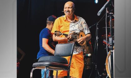 O cantor Anderson Leonardo, vocalista da banda Molejo