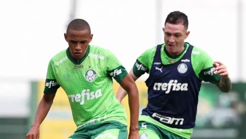 John John em treino do Palmeiras