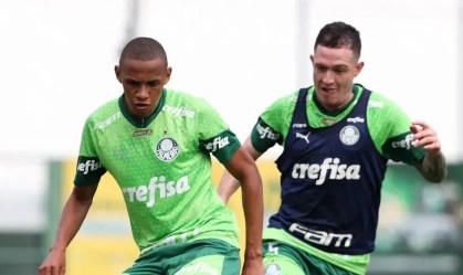John John em treino do Palmeiras
