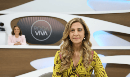Leila Pereira, do Palmeiras, no Roda Viva
