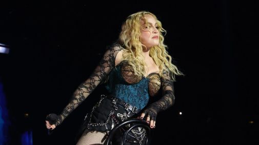 Madonna em show da The Celebration Tour em Londres, Inglaterra, em 15 de outubro de 2023