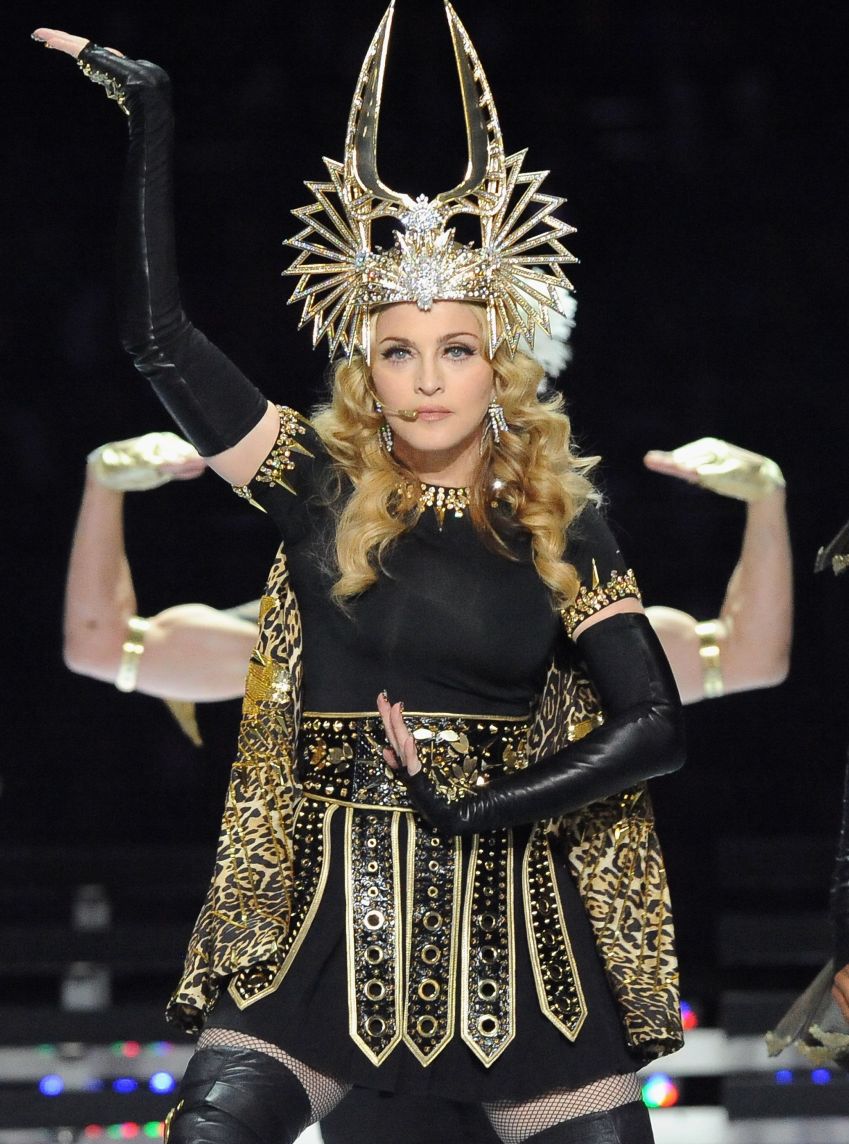 Madonna no intervalo do Superbowl 48, em 2012 / Foto: Jeff Kravitz/FilmMagic