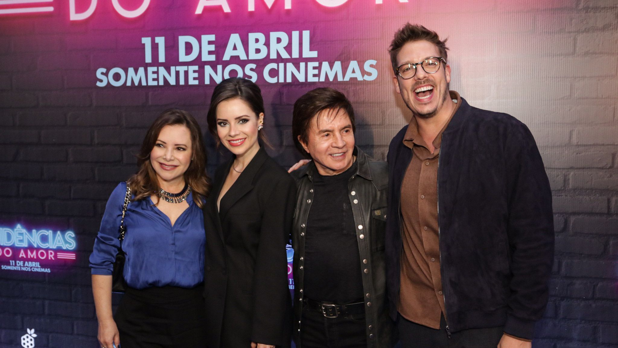 Sandy, Fabio Porchat, Xororó e Noely na pré-estreia de "Evidências do Amor"