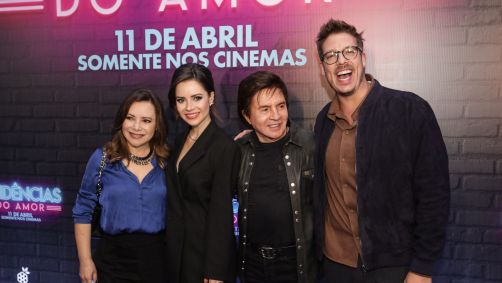Sandy, Fabio Porchat, Xororó e Noely na pré-estreia de &quot;Evidências do Amor&quot;