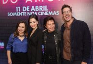 Sandy, Porchat e outros famosos vão à pré-estreia de 
